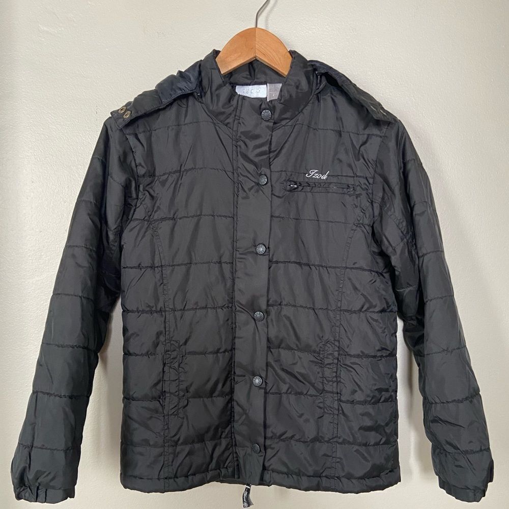 IZOD Puffer Jacket black  kids Large 14